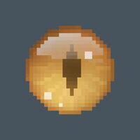 monster eye in pixel art style with isolated background vector