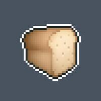 Bread bakery food in pixel art style with isolated background vector