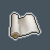 outlined fabric material in pixel art style with isolated background vector