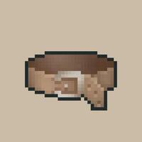 A belt equipment in pixel art style with isolated background vector