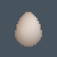 a single egg in pixel art style with isolated background vector