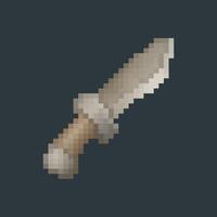 iron knife in pixel art style with isolated background vector