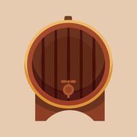 beer drink barrel in flat design with isolated background vector