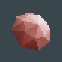 Ruby gemstone in pixel art style with isolated background vector