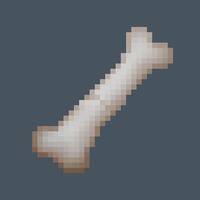 single bone in pixel art style with isolated background vector