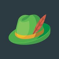Green Hat in isolated background vector