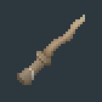 magic wand in pixel art style with isolated background vector