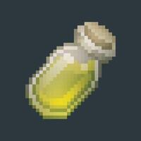 lemon potion in pixel art style with isolated background vector