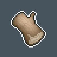 wooden log material in pixel art style with outline and isolated background vector