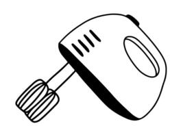 Hand mixer doodle sketch vector