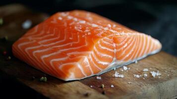 Preparing Fresh Salmon photo