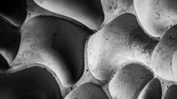 Abstract wall displaying an intricate perforated pattern with varying hole sizes and textures. photo