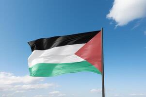 Artistic rendition of the Palestinian flag with a watercolor painting effect, providing a unique and textured look. photo