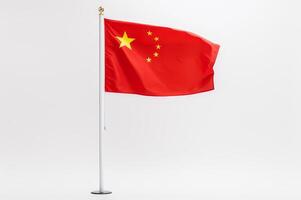 simpel flag china with white bacground photo