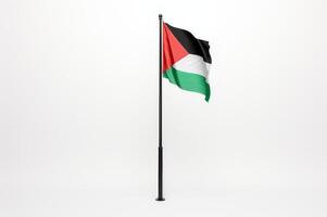 simple palestine flag with stick photo