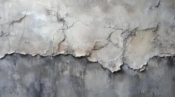 Textured wall displaying peeling layers and cracks, capturing the essence of age and neglect. photo