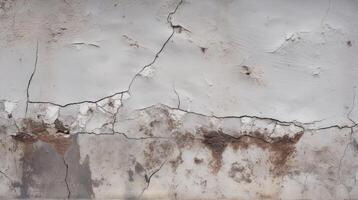 Close-up of weathered wall exhibiting intricate peeling paint patterns with a blend of earthy tones. photo
