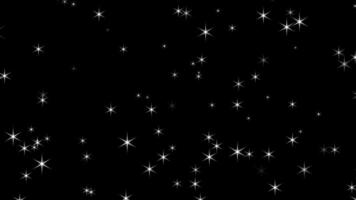 Light glow effect stars sparkles on black background, twinkle shining stars animation . video