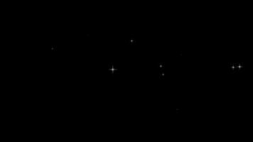Shine shimmering light effect black background and Shining simple star motion . video