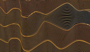 Abstract wavy yellow and black lines pattern suitable for backgrounds, social media posts, digital art, posters, and website design. vector