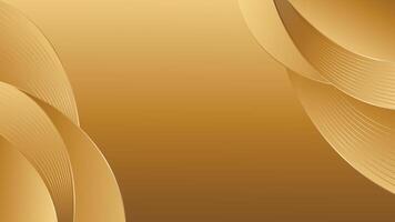 Abstract Modern Gold Background with Smooth Curves in Luxury Style vector