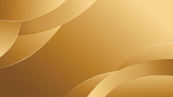 Modern abstract golden curved background vector