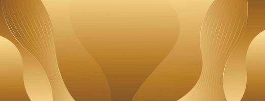 Minimalist Gold Wave Abstract Banner for Luxury design vector