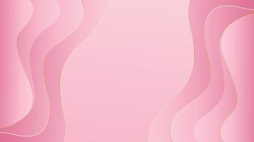 Pink gradient wave background vector