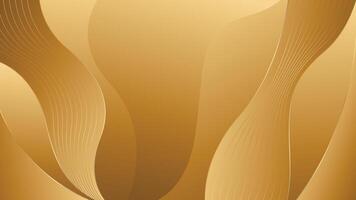 Elegant golden luxury background. Abstract wave shapes vector