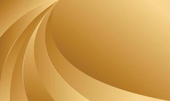 Minimalist gold abstract curve background vector
