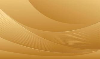 Elegant Gold Background with Abstract Smooth Curves in Luxury Style vector