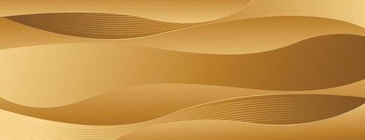 Minimalist Gold Wave Abstract Banner for Luxury Branding vector