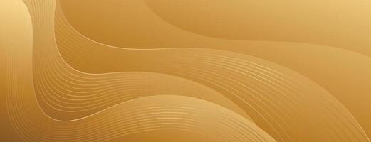 Elegant gold abstract luxury banner background. Modern wave design vector