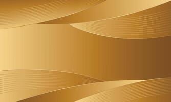 Abstract Gold Background with Smooth Curves in Luxury Style vector