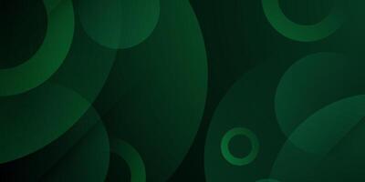 Abstract dark green circle geometric background. Simple overlap circle shapes pattern. vector