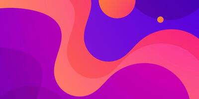 Abstract colorful orange and purple gradient wave background. Minimal background design with fluid wave pattern element. vector