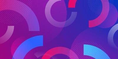 Abstract colorful circle pattern on purple background. Simple and trendy design. Cool editable background. vector