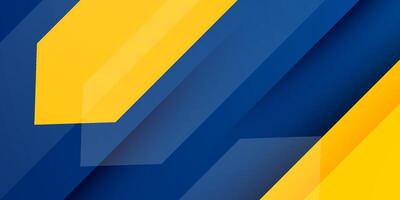 Abstract blue and yellow overlap background. Trendy dynamic color concept pattern. vector