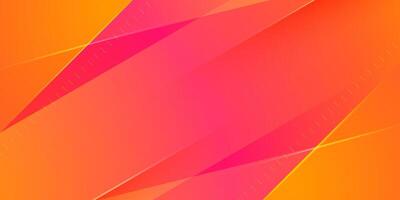 Abstract trendy colorful gradient orange and pink background. Simple shapes overlap element pattern. vector