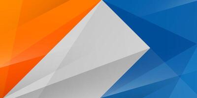 Abstract papercut colorful blue and orange background. Trendy overlap shapes pattern on bright white color background. vector