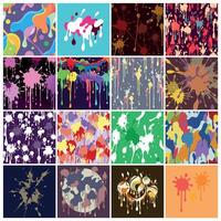 Paint Splatter Artwork with Grunge Texture and Bright Ink Blots vector