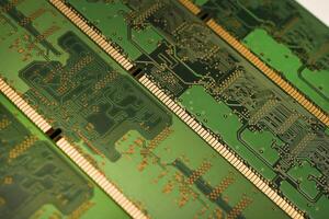 The green bar of RAM. photo