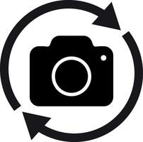 Flip and switch camera icon . Switch from front to back camera icon . illustration vector
