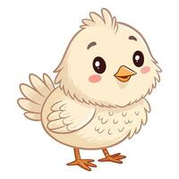 A cute little chicken with big eyes vector
