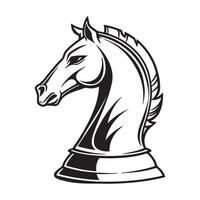 A horse head on a chess piece vector