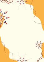 Orange colorful background page border vector