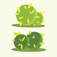 Set of different natural garden in the grass vector