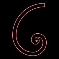 Neon golden ratio section Sacred geometry symbol ration proportions red color style vector