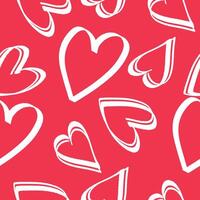 A red background with white hearts vector