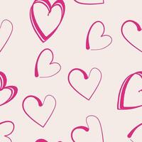 A pink heart pattern is shown on a white background vector